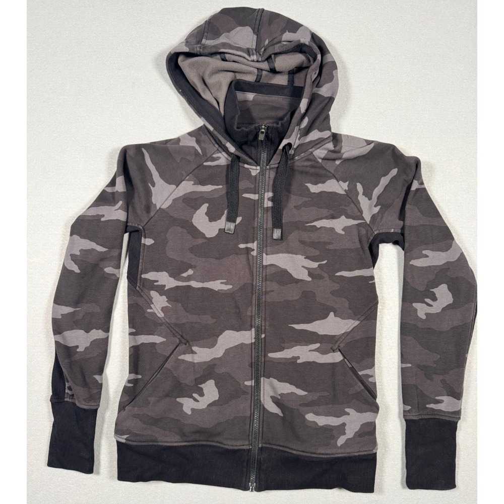 Athleta Women's Full Zip Camo Long Sleeve Hoodie - Size M - Very Good Condition
